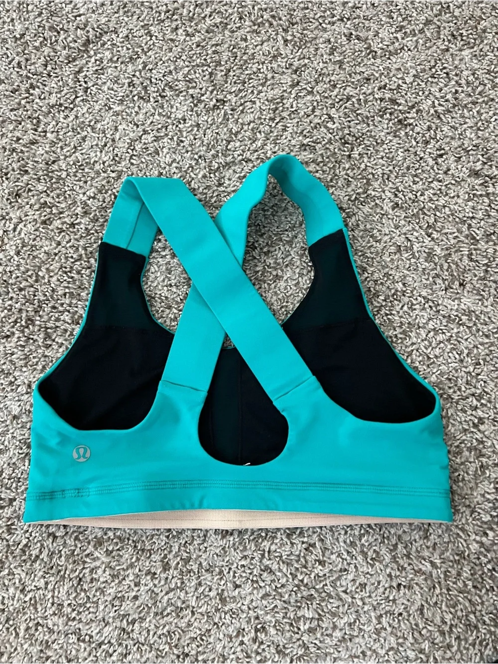 lululemon athletica Teal Cross-Back Swim Top